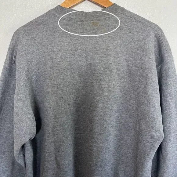 Russell Athletic Vintage Sweatshirt Solid Grey Gray Crew Neck Made in USA Men XL - Picture 5 of 8